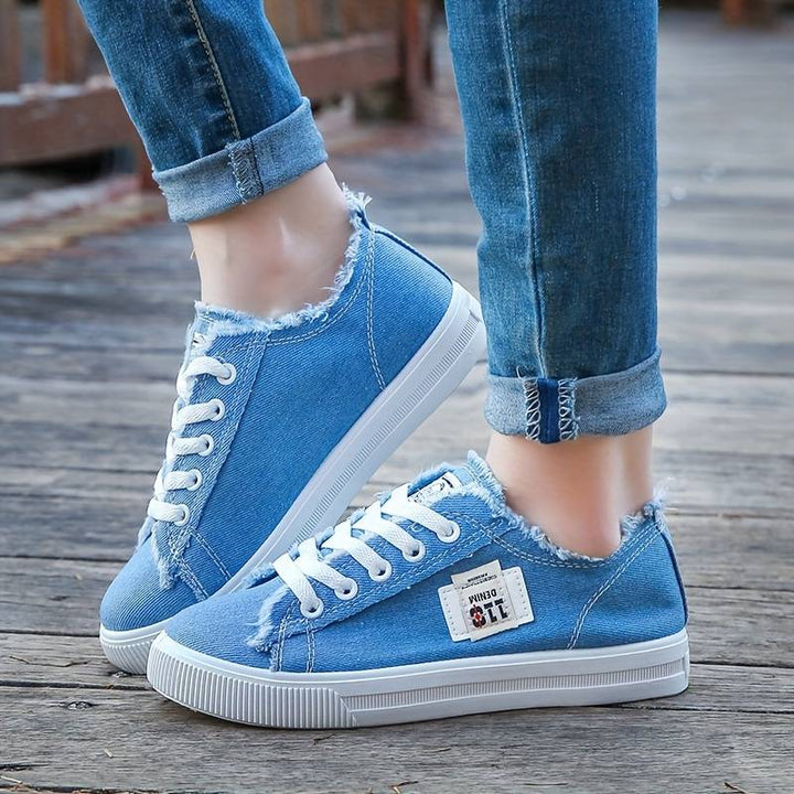 Oshenya - Zapatos Informales de Punta Redonda Con Suela Plana