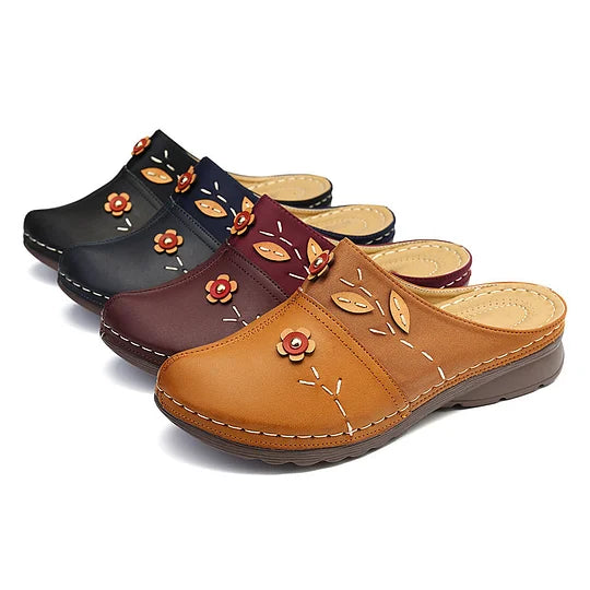 Janeth - Sandalias De Cuña De Cuero