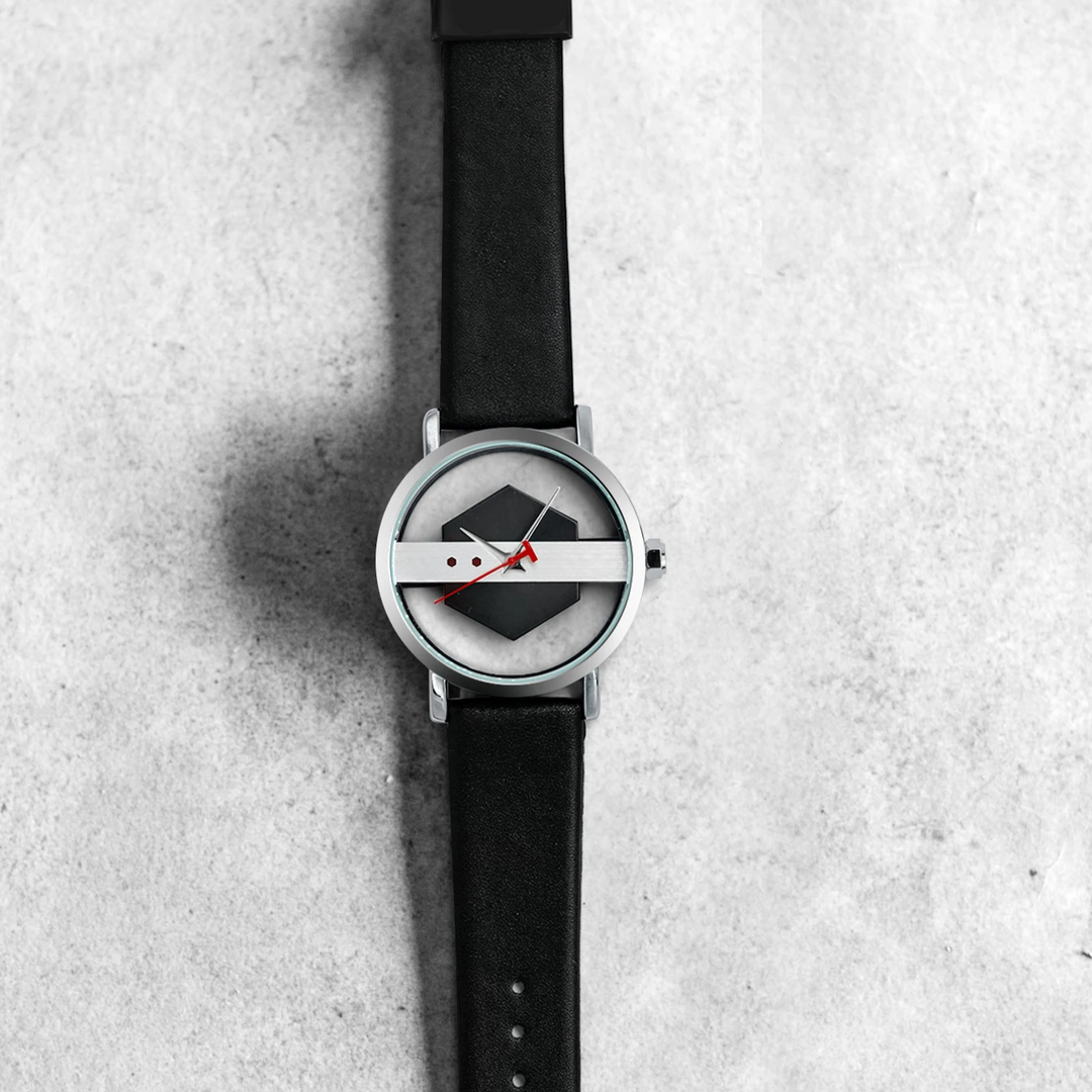 DialVorn - Reloj Con Correa Y Esfera Geométrica