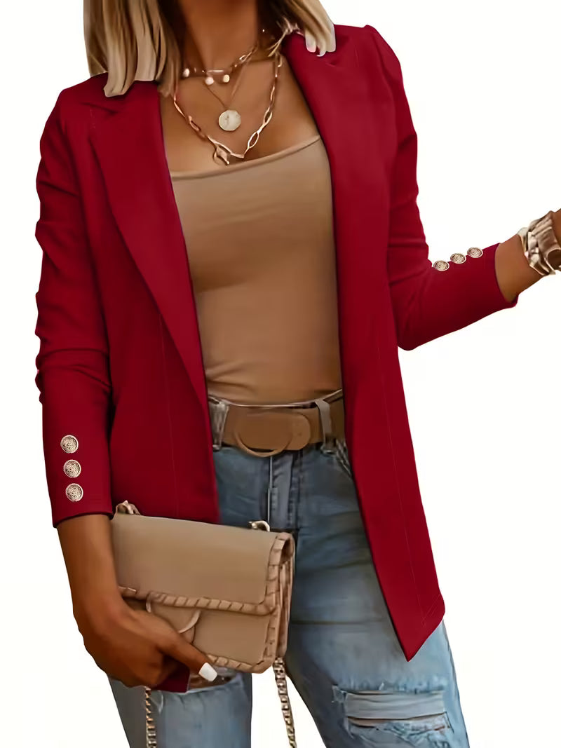 Nikia - Blazer De Manga Larga Con Botones Decorativos