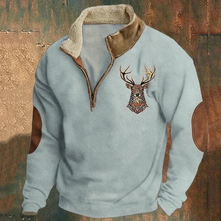 Nohan - Sudadera Elegante Con Estampado De Ciervos