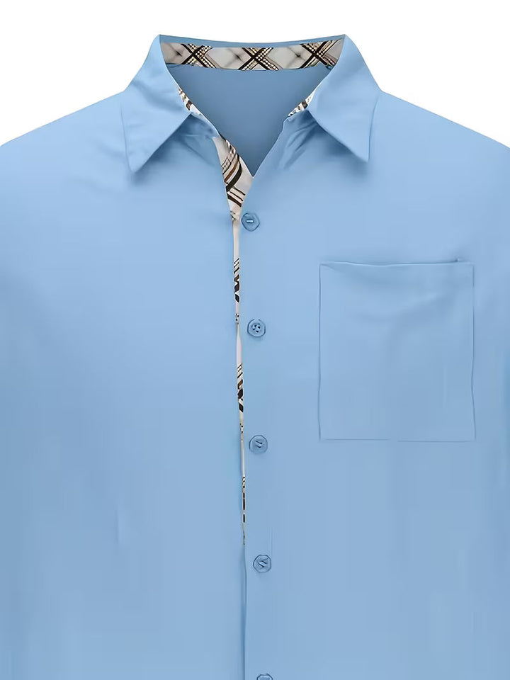 Kolby - Camisa a Cuadros De Patchwork Con Bolsillo