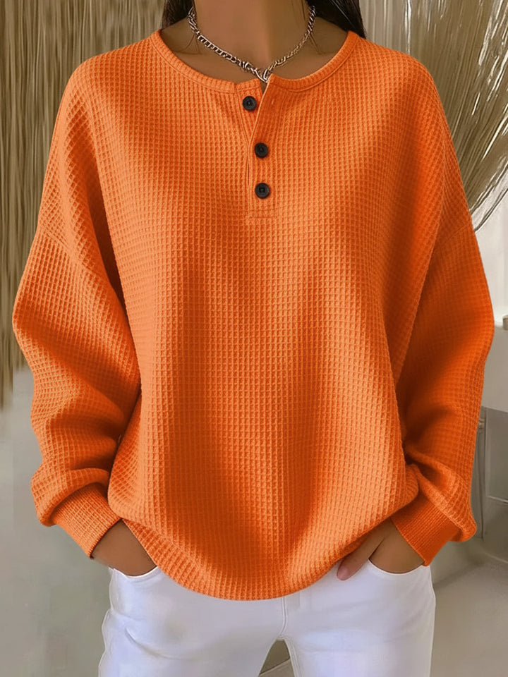 Ritona - Sudadera Henley De Punto De Gofre