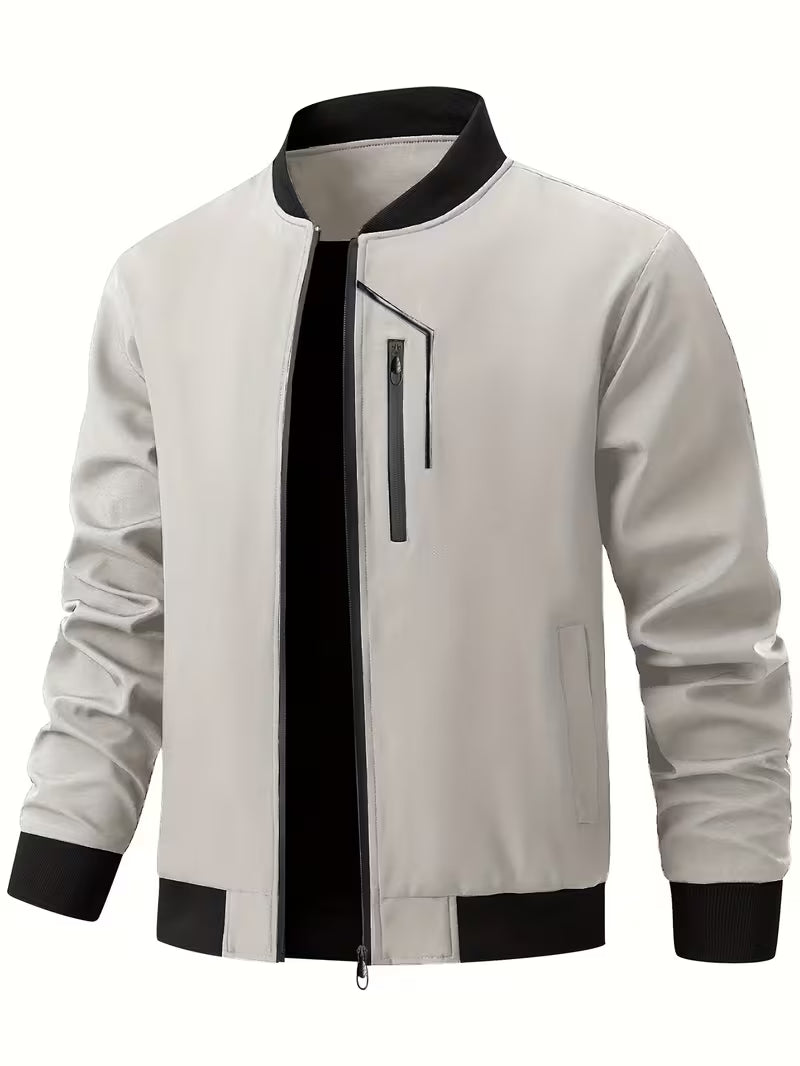 Akrum - Chaqueta Bomber Informal Con Cremallera