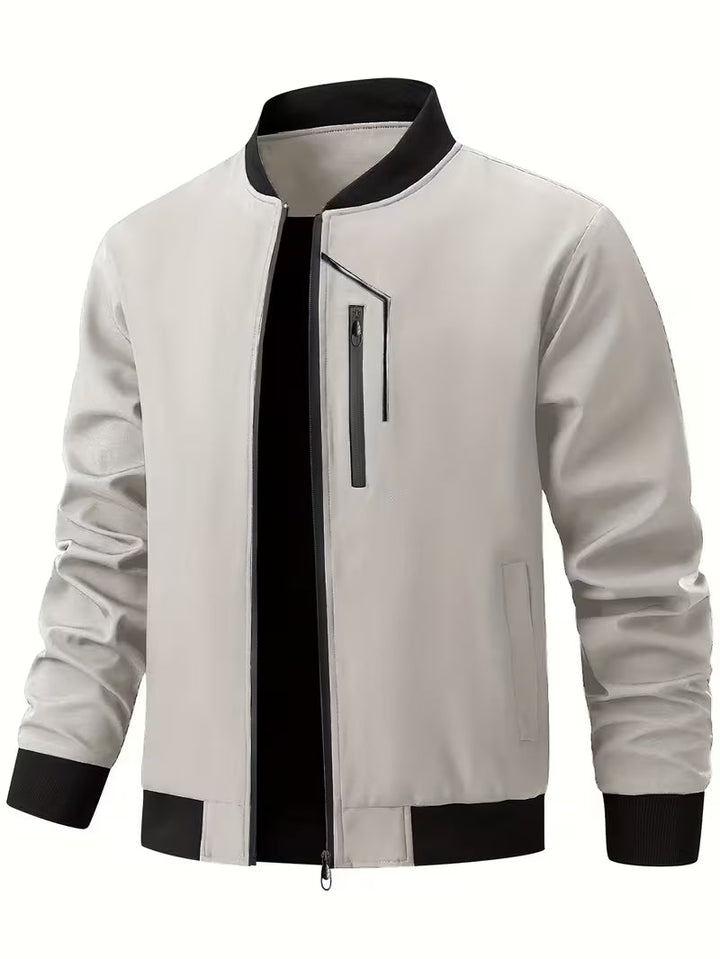 Akrum - Chaqueta Bomber Informal Con Cremallera
