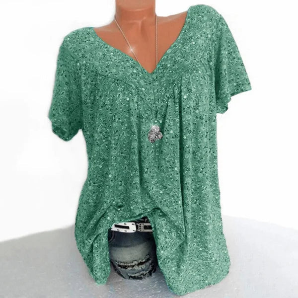 Sarita - Blusa De Manga Corta Con Estampado Floral