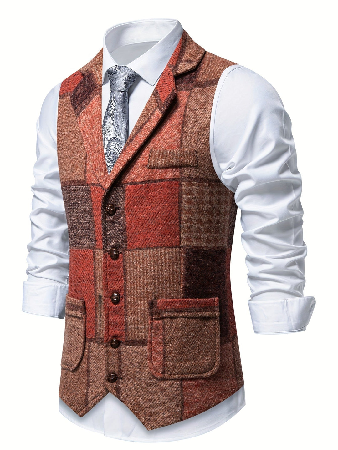 Mladen - Chaleco Vintage De Traje Con Solapa Y Bolsillo