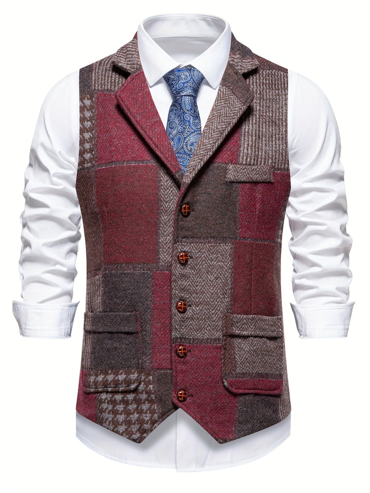 Mladen - Chaleco Vintage De Traje Con Solapa Y Bolsillo