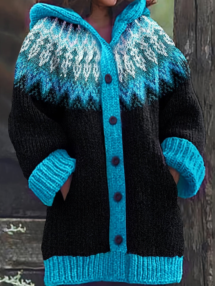 Gulnur - Elegante Jersey De Invierno De Manga Larga Con Capucha