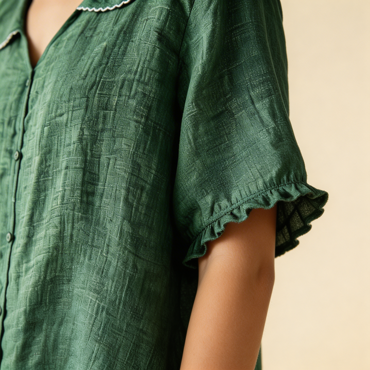 Meygan - Blusa Con Cuello Peter Pan