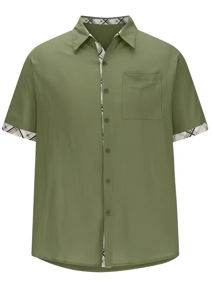 Kolby - Camisa a Cuadros De Patchwork Con Bolsillo