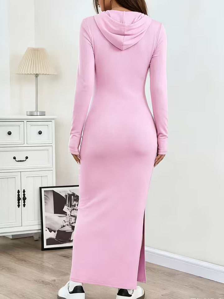 Dahye - Vestido Largo De Manga Larga Con Capucha