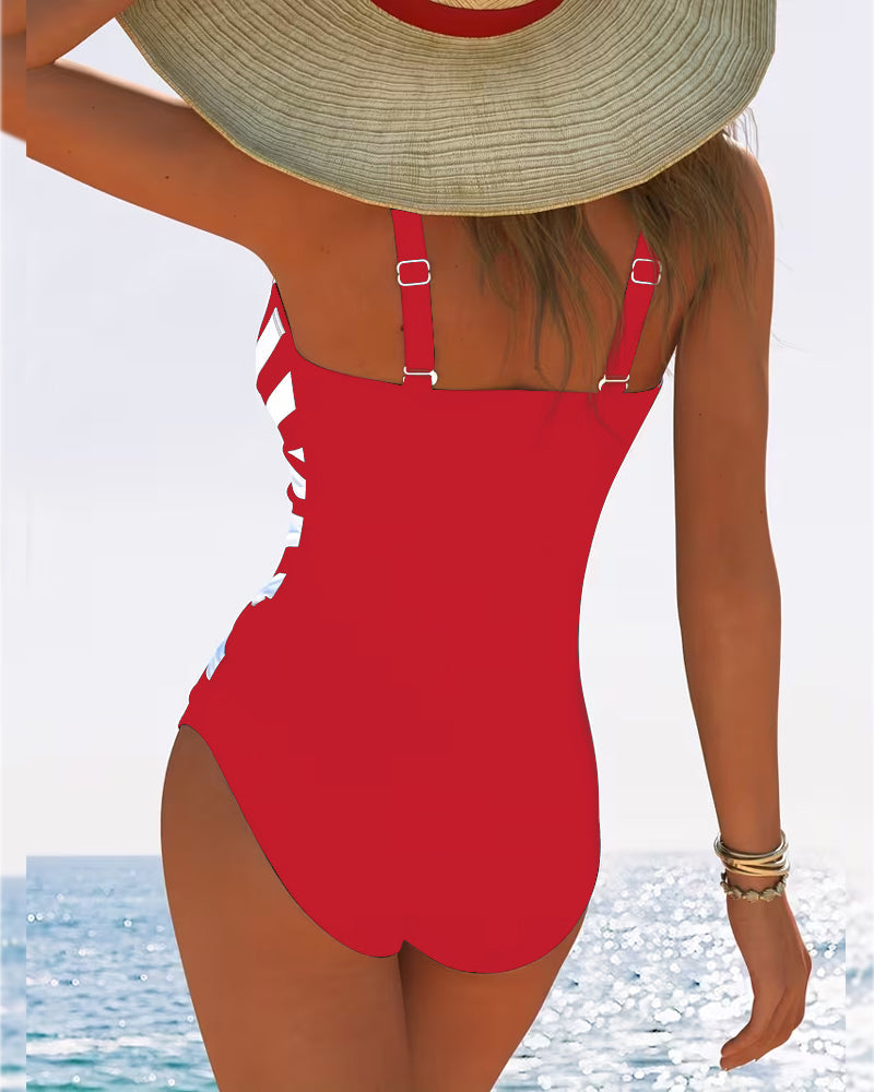 Sulinna - Bañador De Una Pieza a Rayas De Estilo Informal