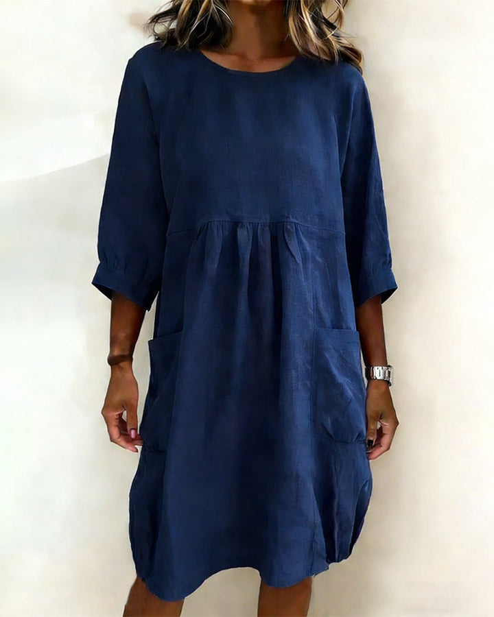 Maleesha - Vestido Elegante Con Mangas Anchas