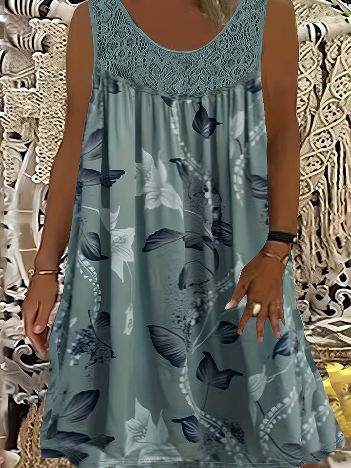 Samudri - Vestido Largo Holgado Sin Mangas y Con Cuello Redondo