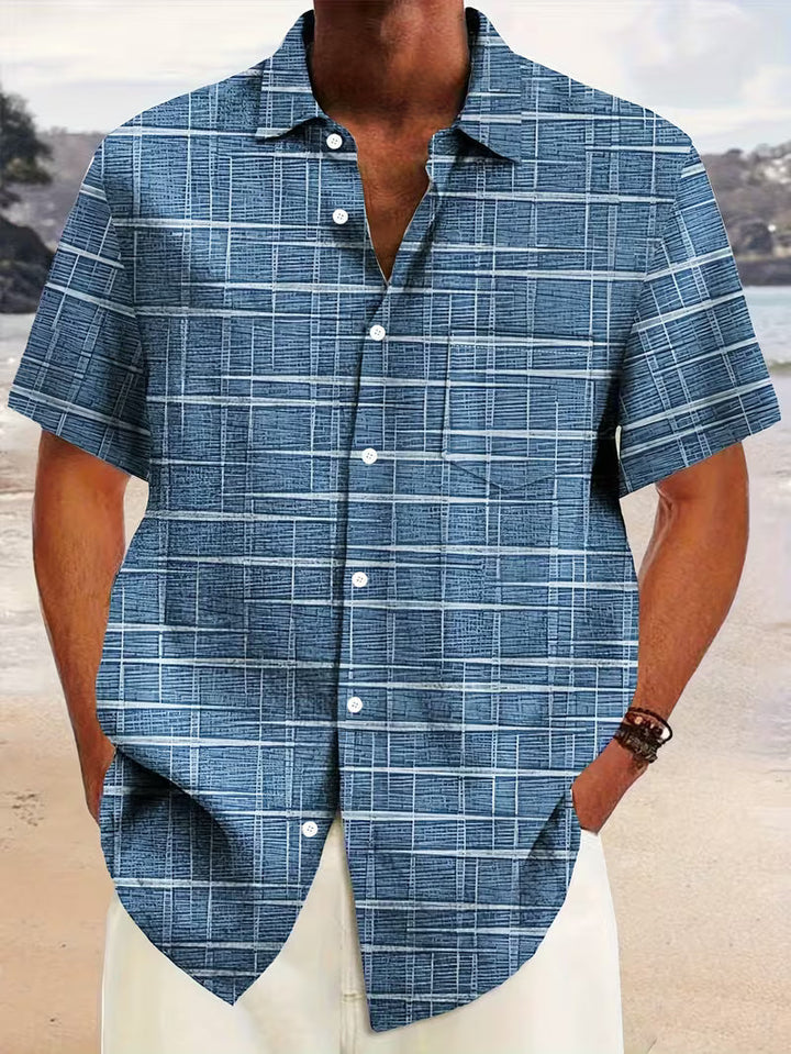 Jerrick - Camisa Con Estampado Geométrico Vintage
