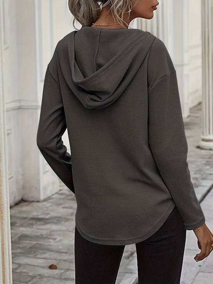 Heydi - Sudadera Con Capucha Manga Larga y Bajo Curvo