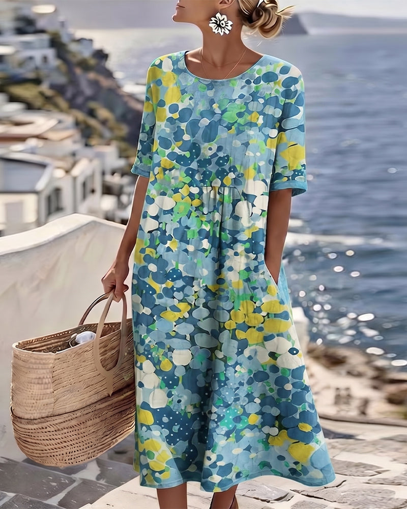 Sivena - Elegante Vestido Holgado Estampado