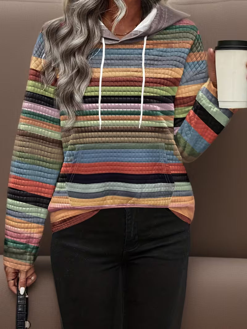 Bilisha - Sudadera Con Capucha Y Estampado a Rayas