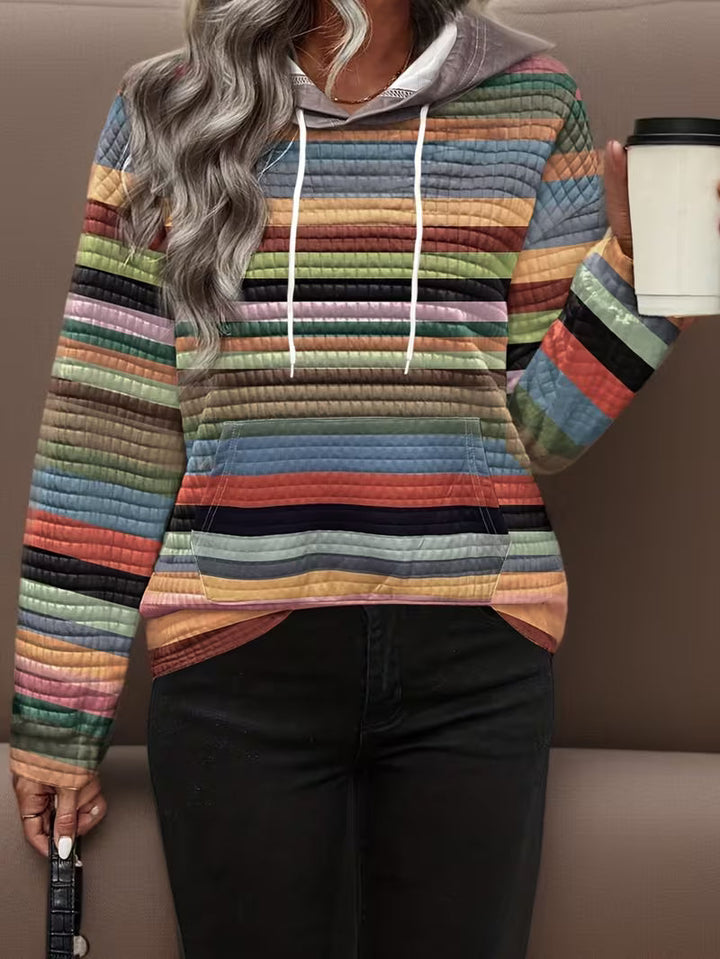 Bilisha - Sudadera Con Capucha Y Estampado a Rayas