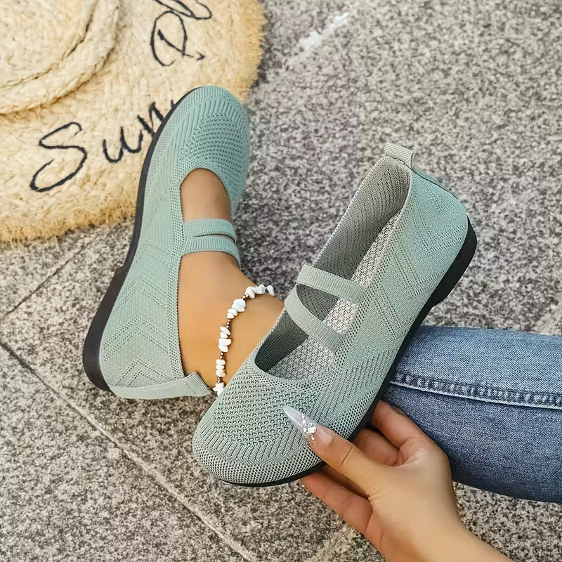 Kethryn - Zapatos Sin Cordones de Punto Estilo Mary Jane