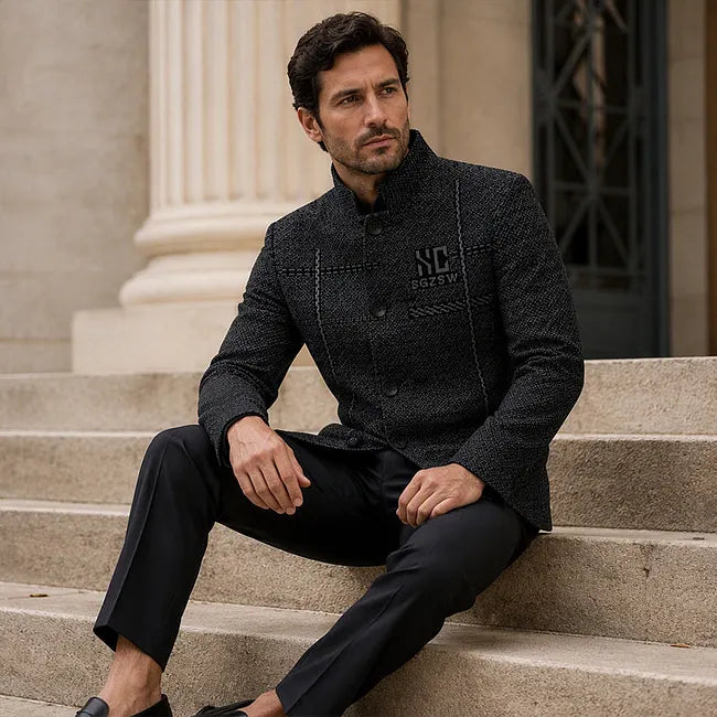 Jallen - Chaqueta De Punto Con Textura Y Bolsillos