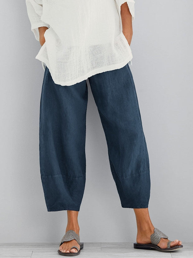 Taylah - Pantalón Holgado De Lino