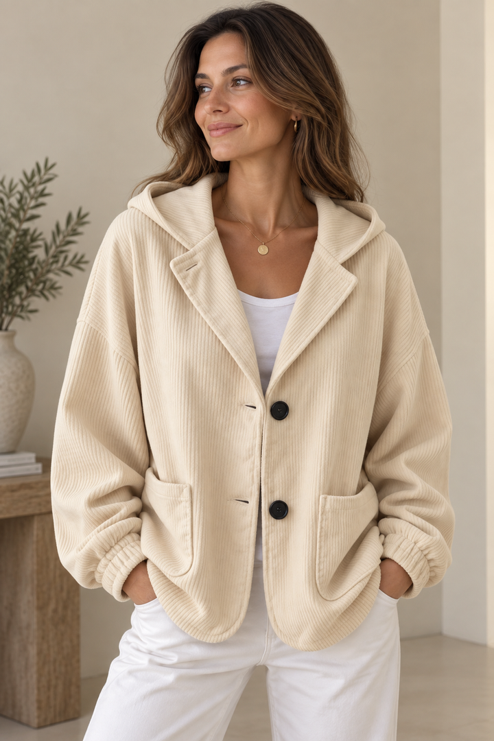 Nalina - Chaqueta Con Capucha De Pana De Corte Holgado
