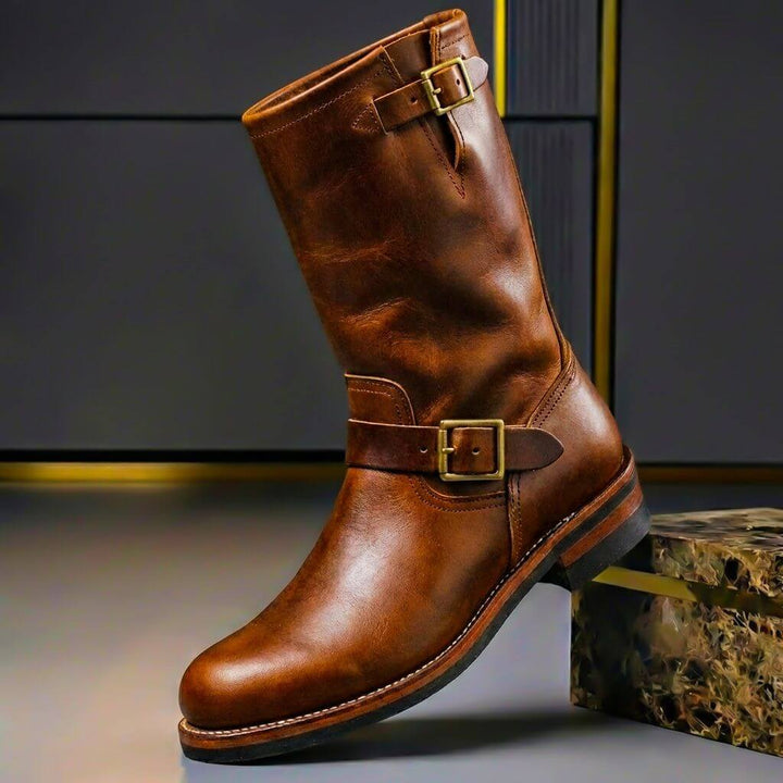 Quade - Botines De Cuero De Estilo Vintage