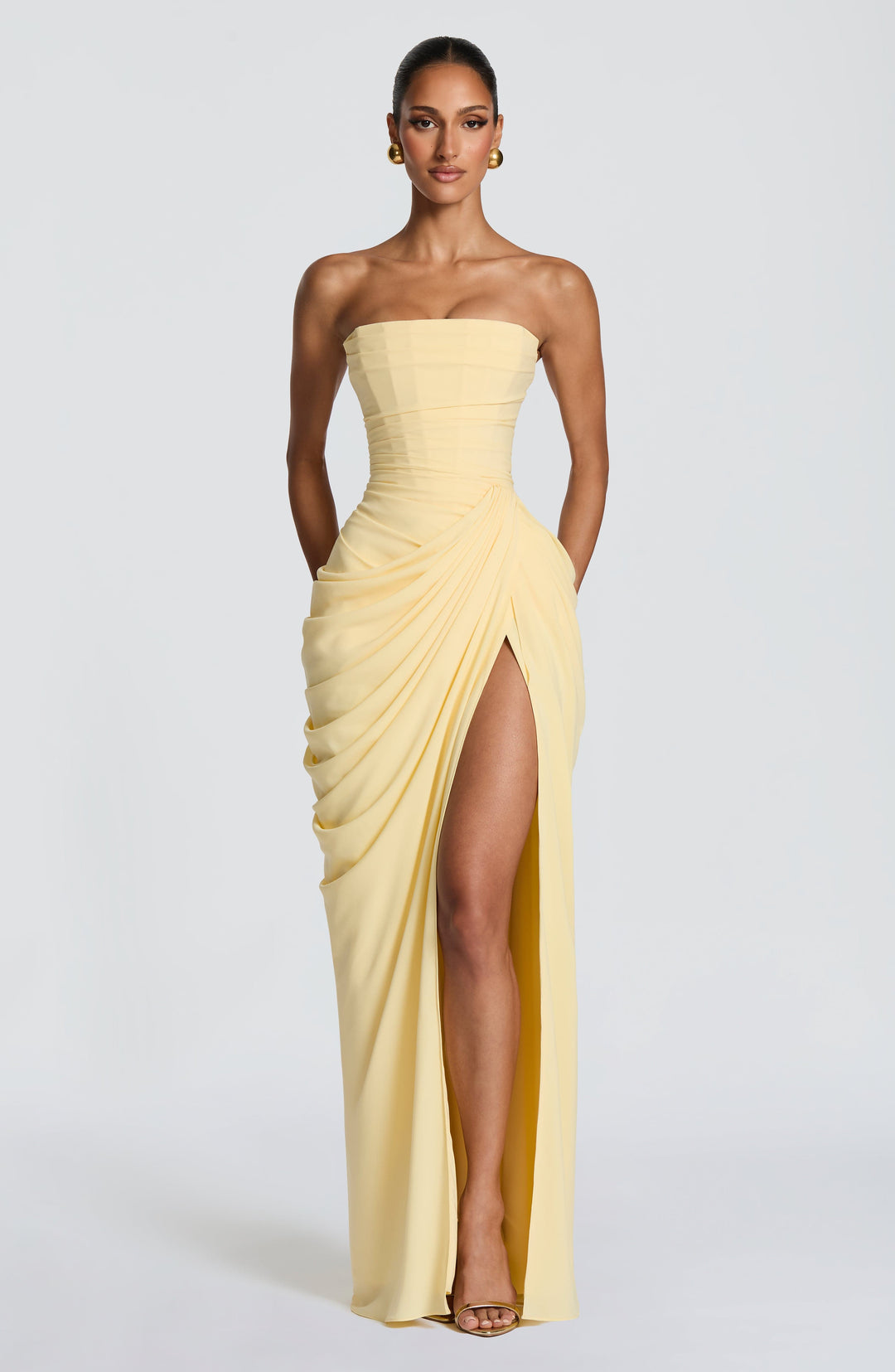 Narja - Vestido Largo Sin Tirantes