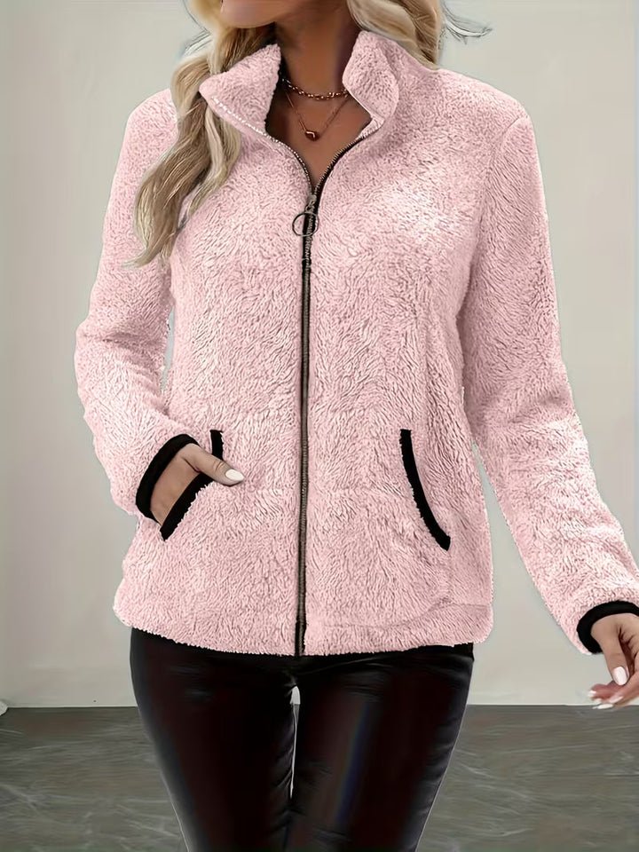 Galiena - Chaqueta De Manga Larga Con Cremallera Y Tejido Felpudo