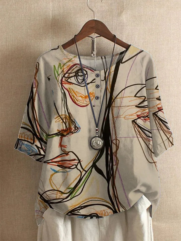 Silina - Blusa Con Estampado Abstracto