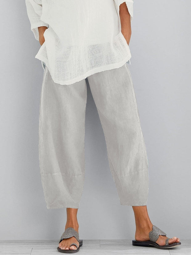 Taylah - Pantalón Holgado De Lino