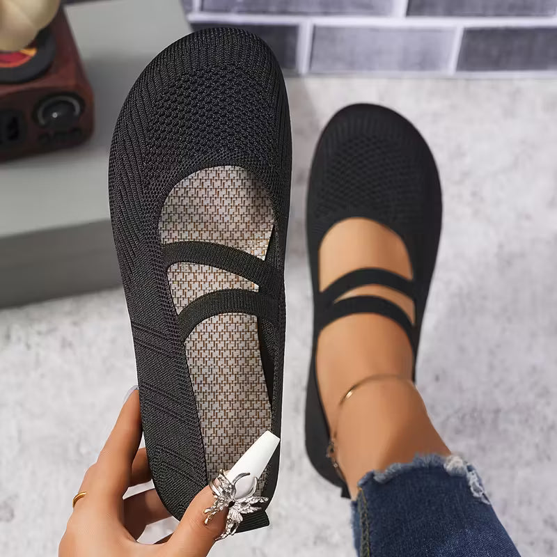 Kethryn - Zapatos Sin Cordones de Punto Estilo Mary Jane