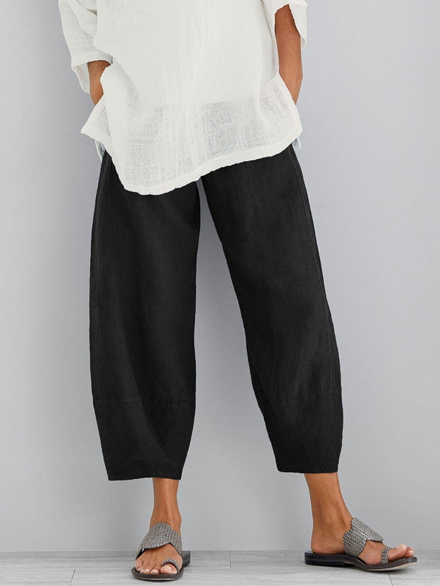 Taylah - Pantalón Holgado De Lino