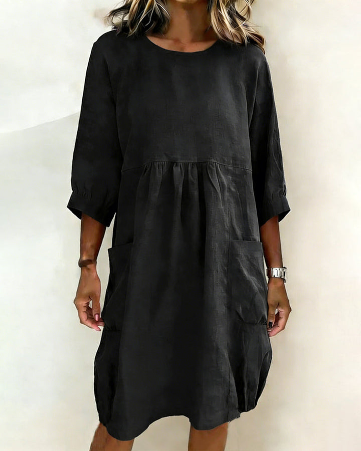 Maleesha - Vestido Elegante Con Mangas Anchas
