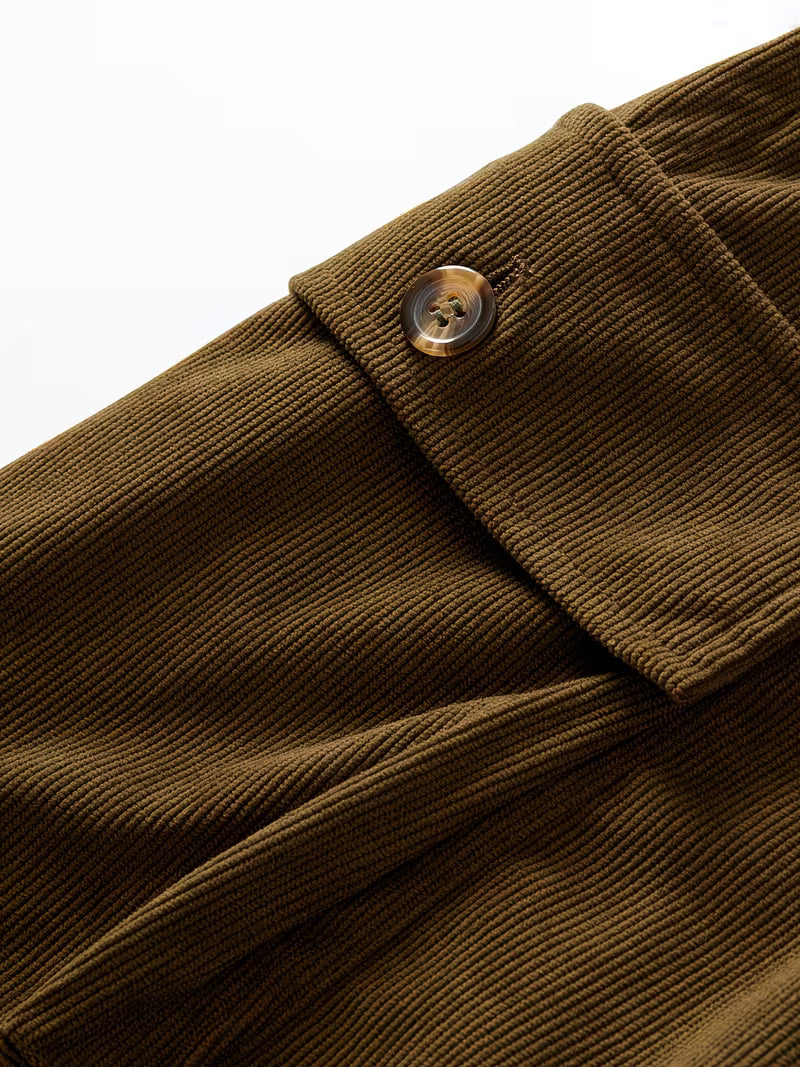 Jorit - Pantalones Cortos Carga De Pana Con Tejido 3D