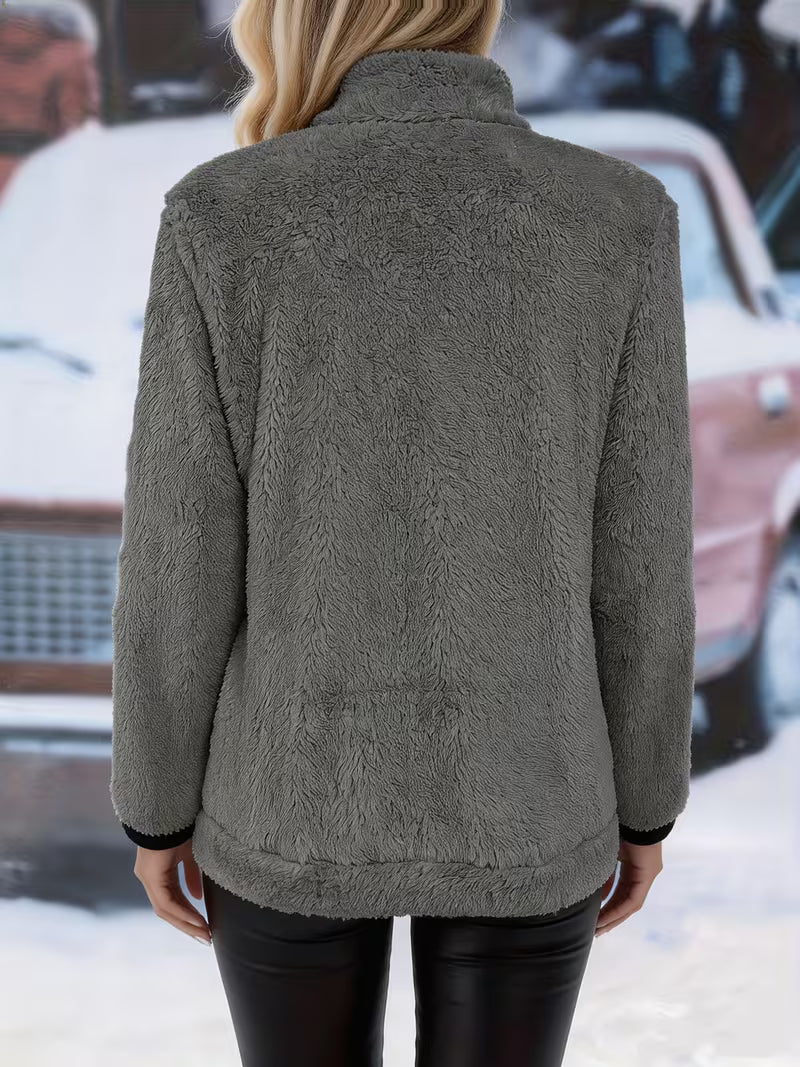 Galiena - Chaqueta De Manga Larga Con Cremallera Y Tejido Felpudo