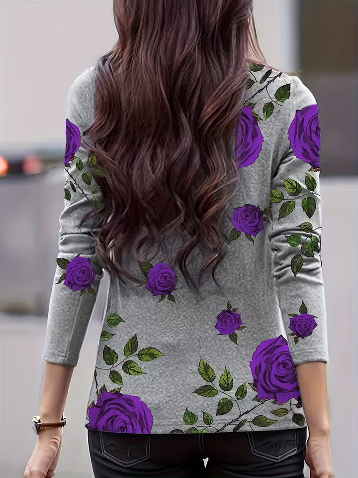 Zunni - Top De Cuello Alto Con Estampado Floral