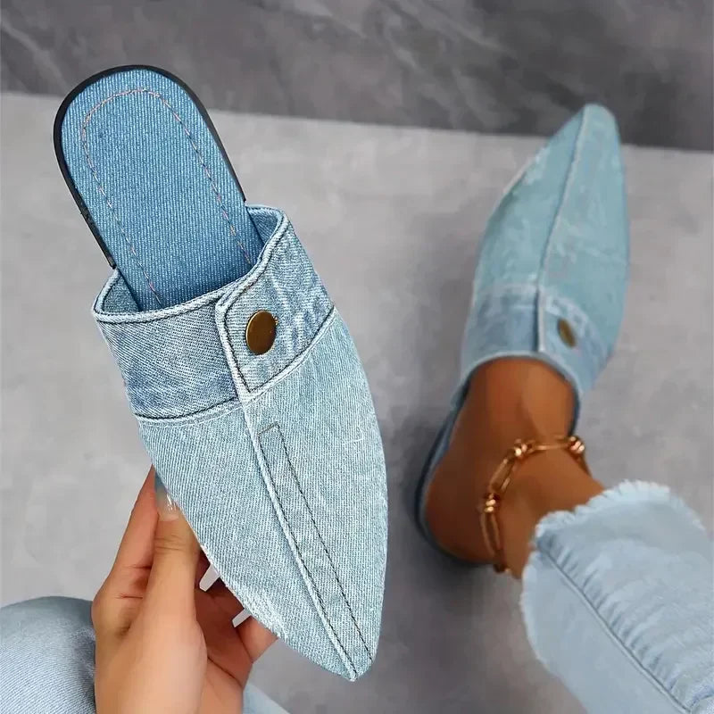 Evropi - Mules De Verano Con Hebilla Metálica