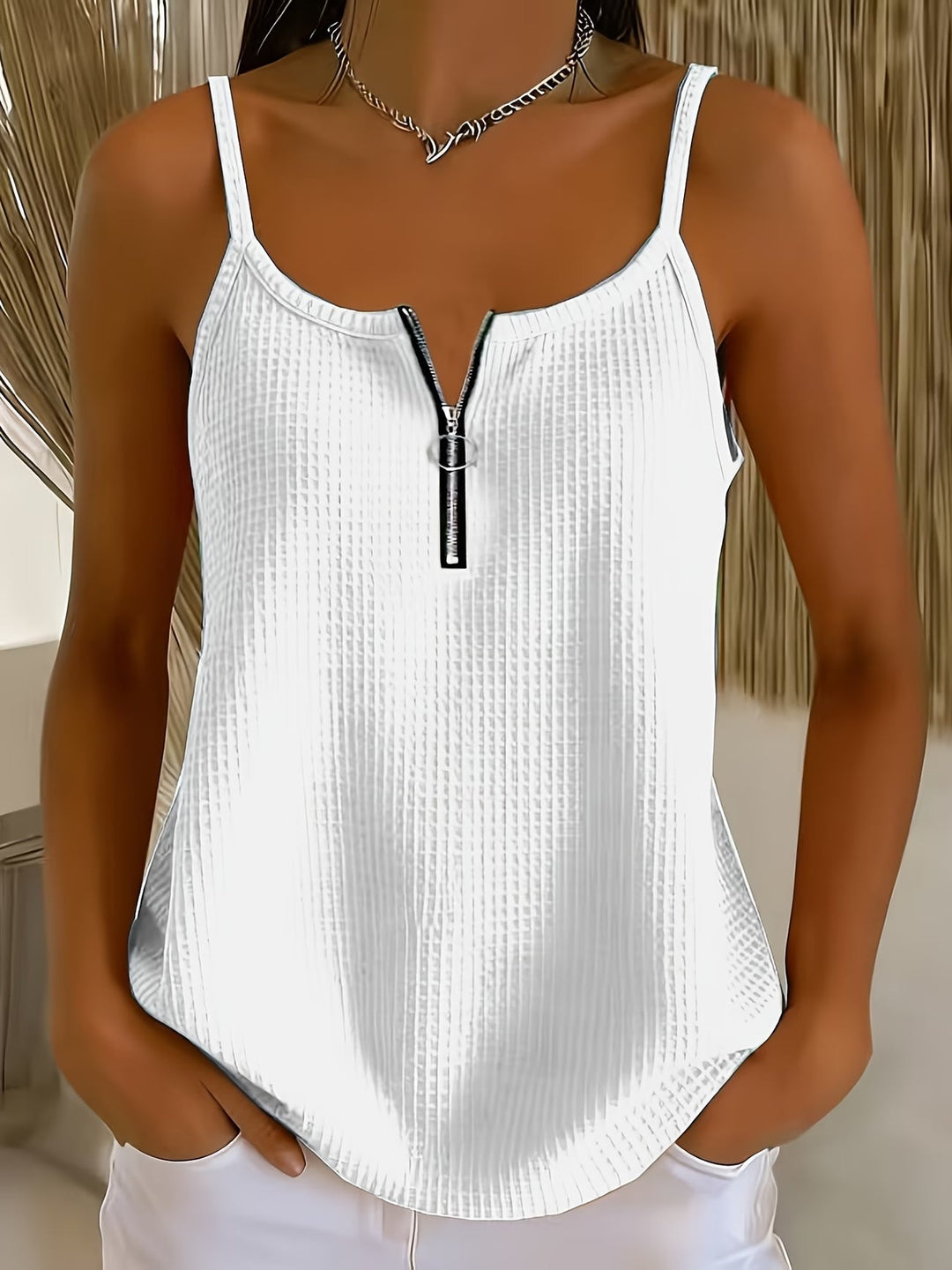 Zorja - Top Sin Mangas Con Cuello De Cremallera