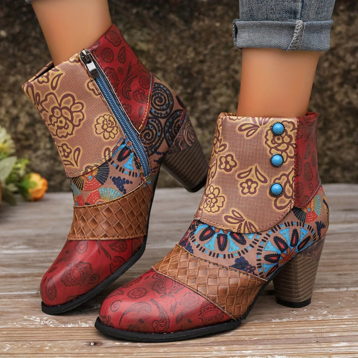 Marylin - Botas Cortas Con Tacón Grueso