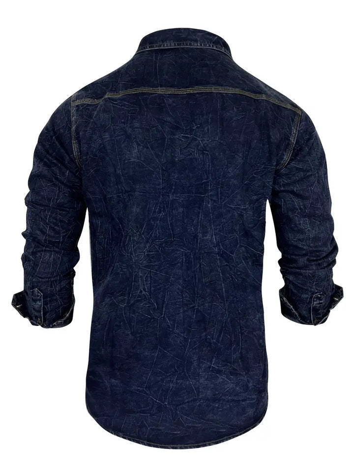 Angelo - Camisa Vaquera Con Bolsillos Delanteros Con Botones