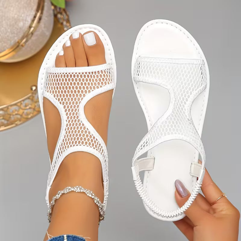 Rahaf - Sandalias Planas De Verano Con Correas