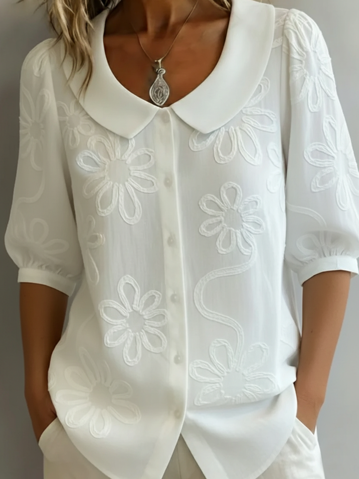 Blerta - Blusa Floral Con Elegancia Natural