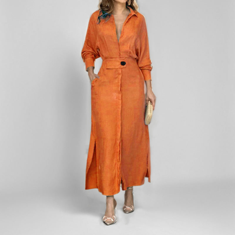 Binalee - Vestido Midi de Manga Larga