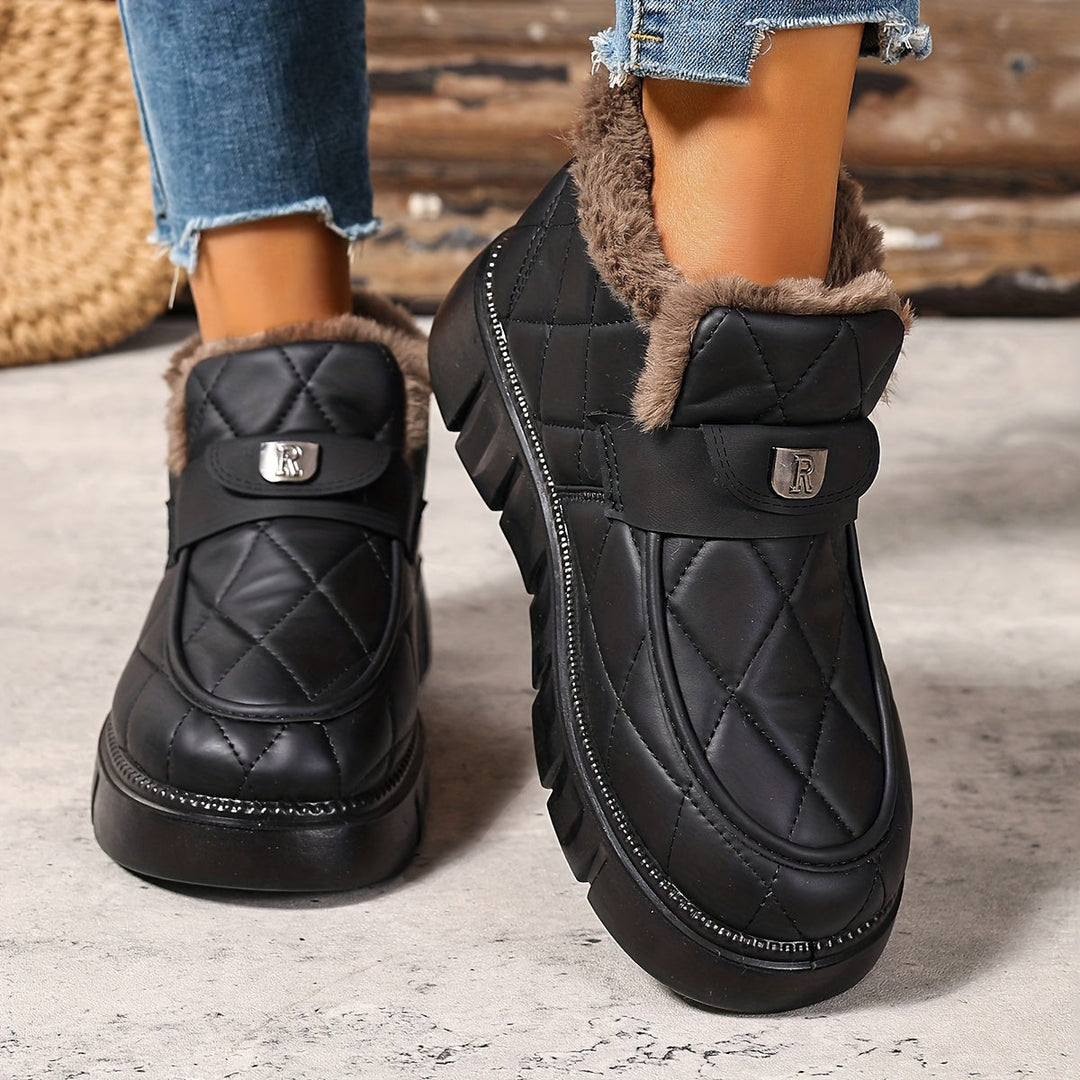 Karryna - Zapatos con Parte Superior Acolchada y Forro Mullido