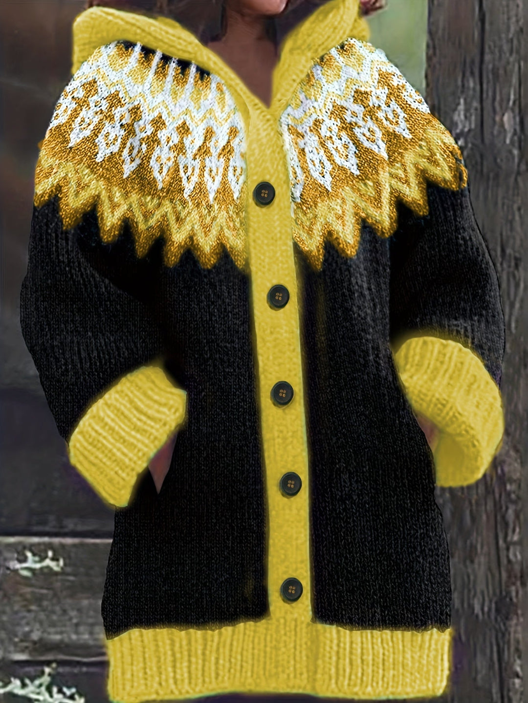 Gulnur - Elegante Jersey De Invierno De Manga Larga Con Capucha