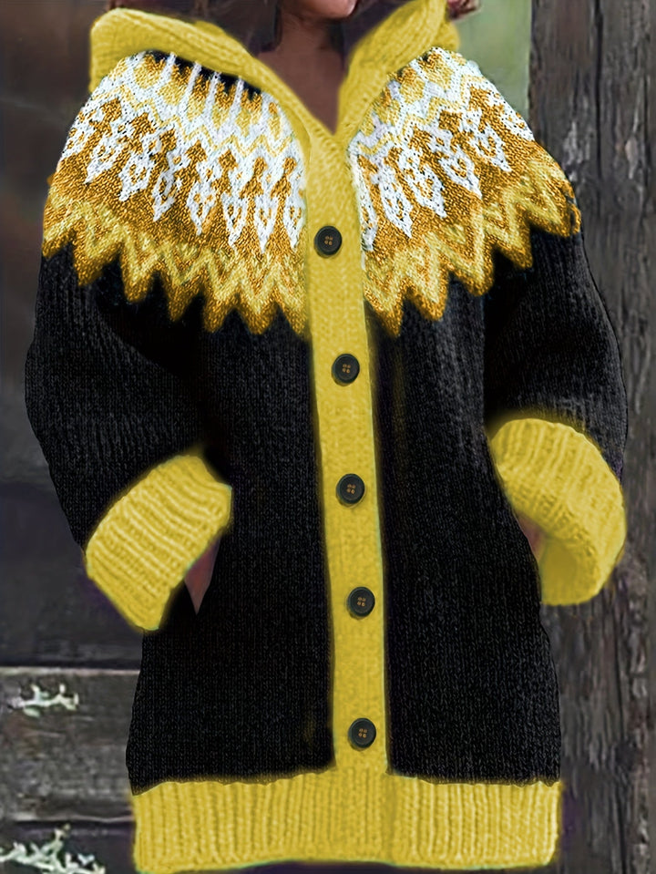 Gulnur - Elegante Jersey De Invierno De Manga Larga Con Capucha