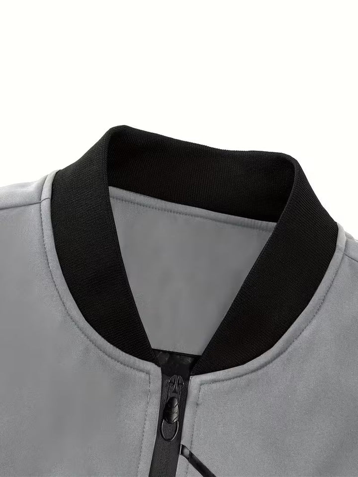 Akrum - Chaqueta Bomber Informal Con Cremallera